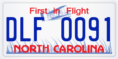 NC license plate DLF0091