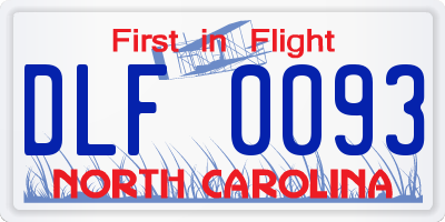 NC license plate DLF0093