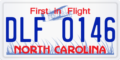 NC license plate DLF0146