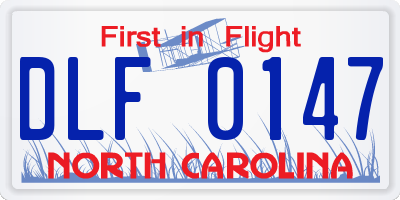 NC license plate DLF0147