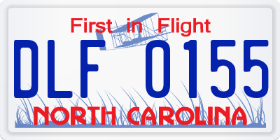 NC license plate DLF0155
