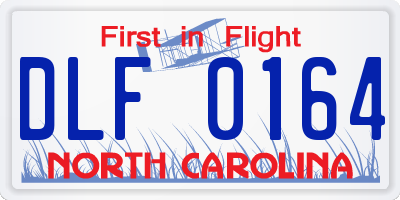NC license plate DLF0164