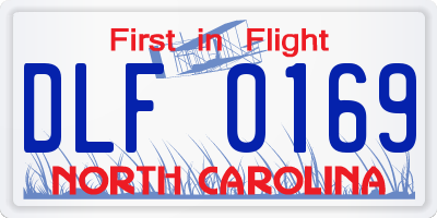 NC license plate DLF0169