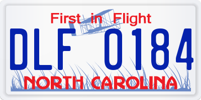 NC license plate DLF0184