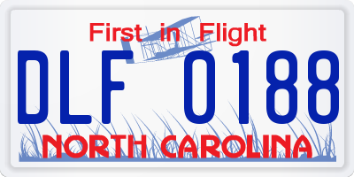 NC license plate DLF0188