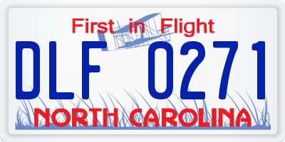 NC license plate DLF0271