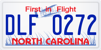 NC license plate DLF0272