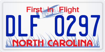 NC license plate DLF0297