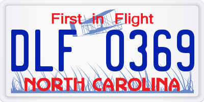 NC license plate DLF0369