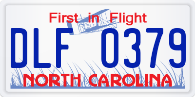 NC license plate DLF0379