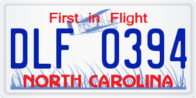 NC license plate DLF0394