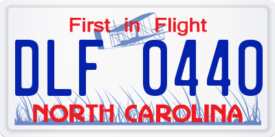 NC license plate DLF0440