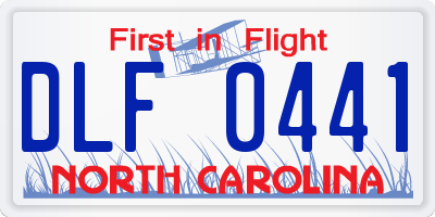 NC license plate DLF0441