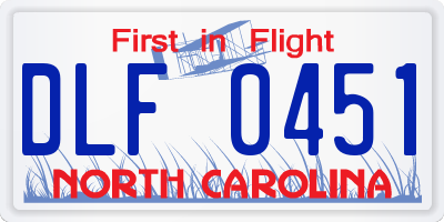 NC license plate DLF0451