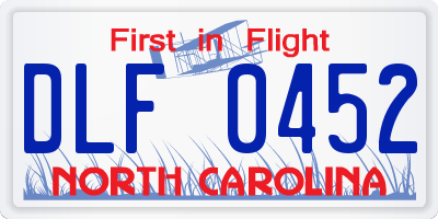 NC license plate DLF0452