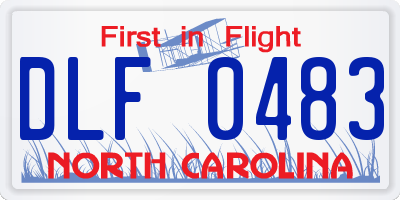 NC license plate DLF0483