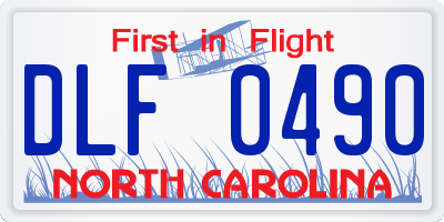 NC license plate DLF0490
