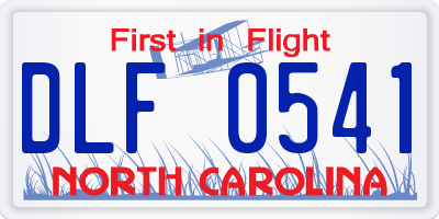 NC license plate DLF0541