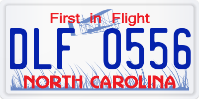 NC license plate DLF0556