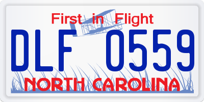 NC license plate DLF0559