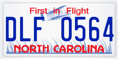 NC license plate DLF0564