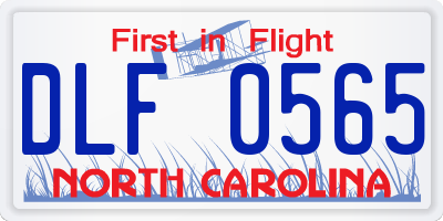 NC license plate DLF0565