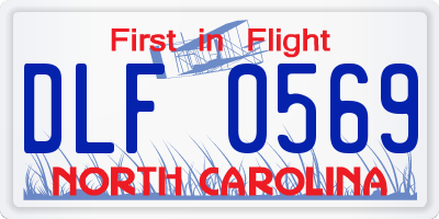 NC license plate DLF0569