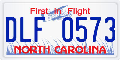 NC license plate DLF0573