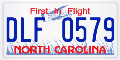 NC license plate DLF0579