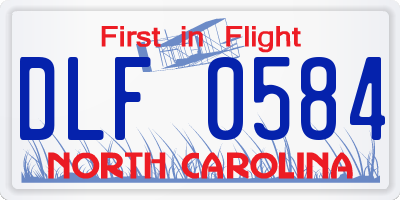 NC license plate DLF0584