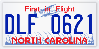 NC license plate DLF0621