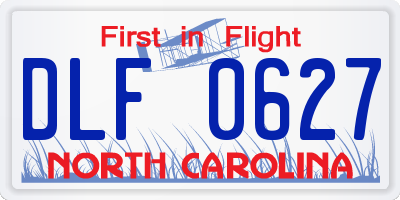 NC license plate DLF0627