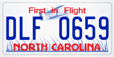 NC license plate DLF0659