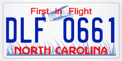 NC license plate DLF0661