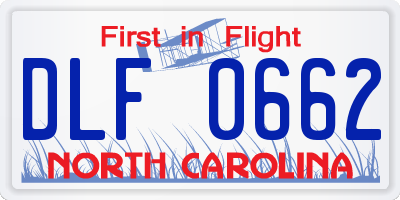 NC license plate DLF0662
