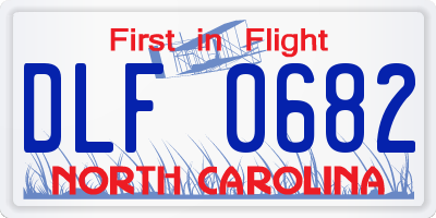 NC license plate DLF0682