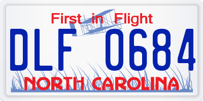NC license plate DLF0684