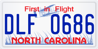 NC license plate DLF0686