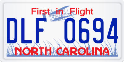 NC license plate DLF0694