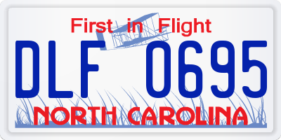 NC license plate DLF0695