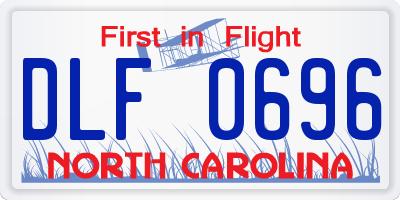 NC license plate DLF0696