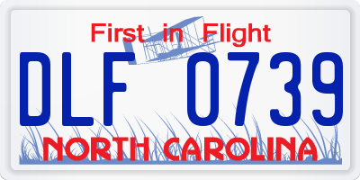 NC license plate DLF0739