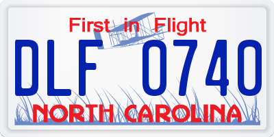 NC license plate DLF0740