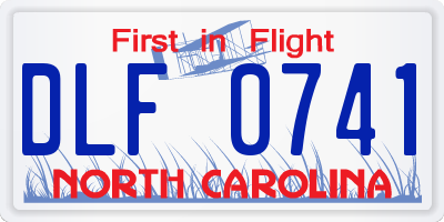 NC license plate DLF0741