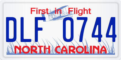 NC license plate DLF0744