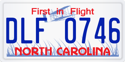 NC license plate DLF0746