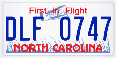 NC license plate DLF0747