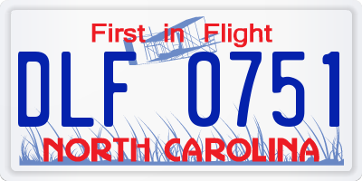 NC license plate DLF0751