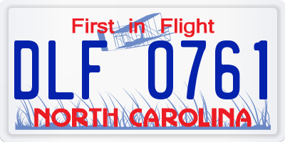 NC license plate DLF0761