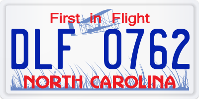 NC license plate DLF0762